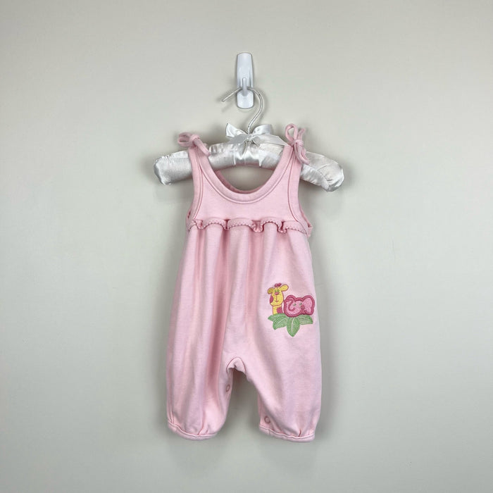 Vintage Carter's Pink Animal Overalls 3 Months USA