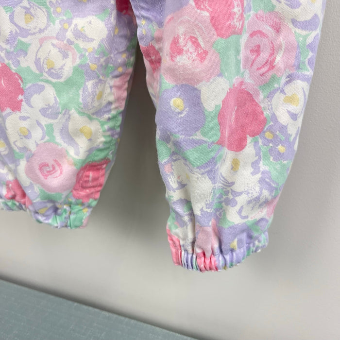 Vintage Floral Ruffle Overalls Baby Girl