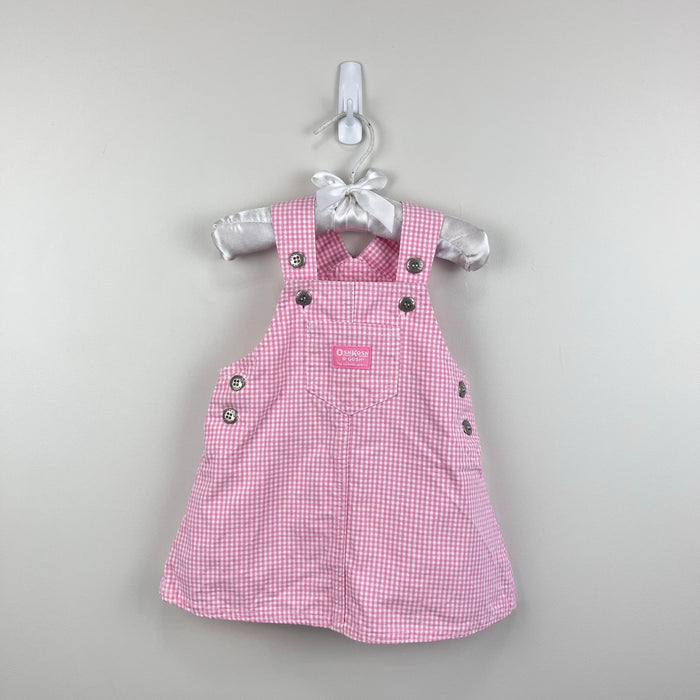 Vintage OshKosh B'Gosh Pink Gingham Jumper 12 Months