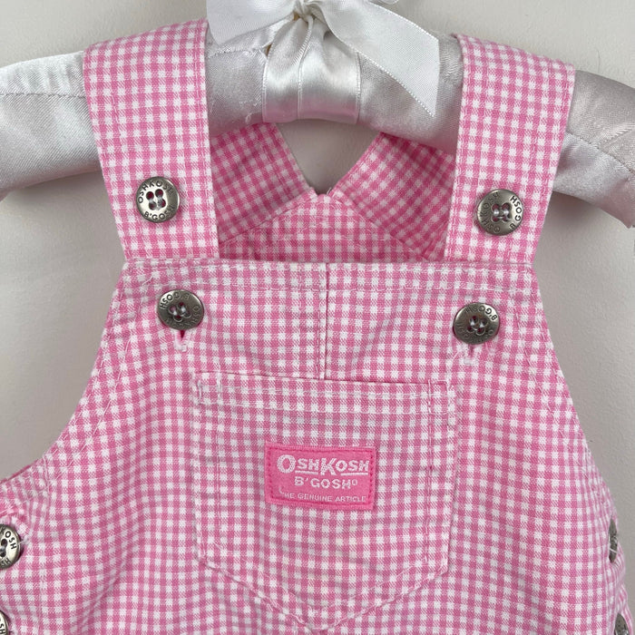 Vintage OshKosh B'Gosh Pink Gingham Jumper 12 Months