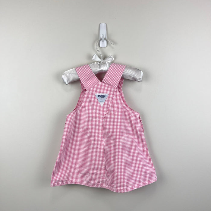 Vintage OshKosh B'Gosh Pink Gingham Jumper 12 Months