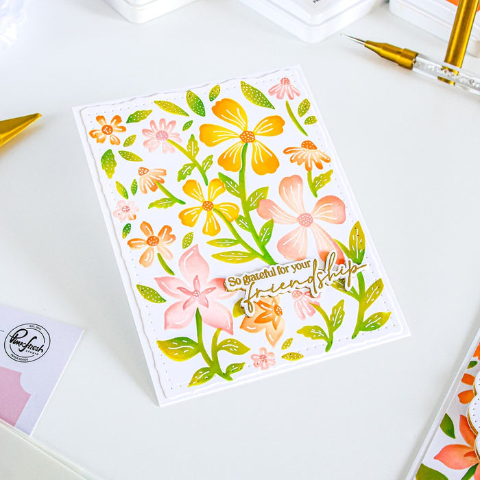 Wildflower Notes stencil