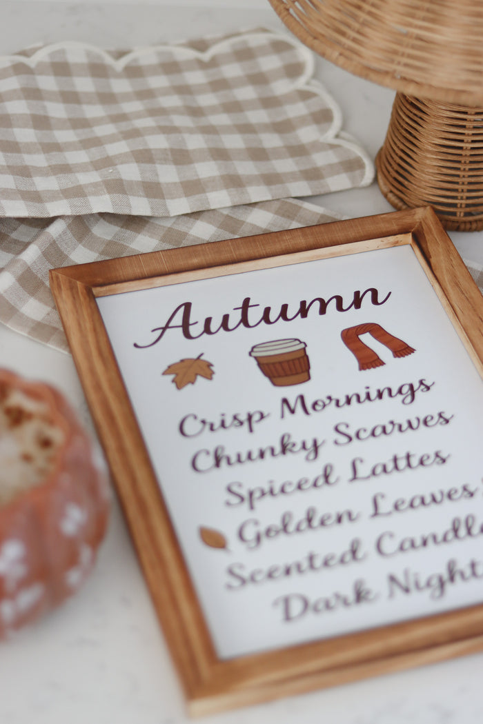 Wooden Autumn Sign
