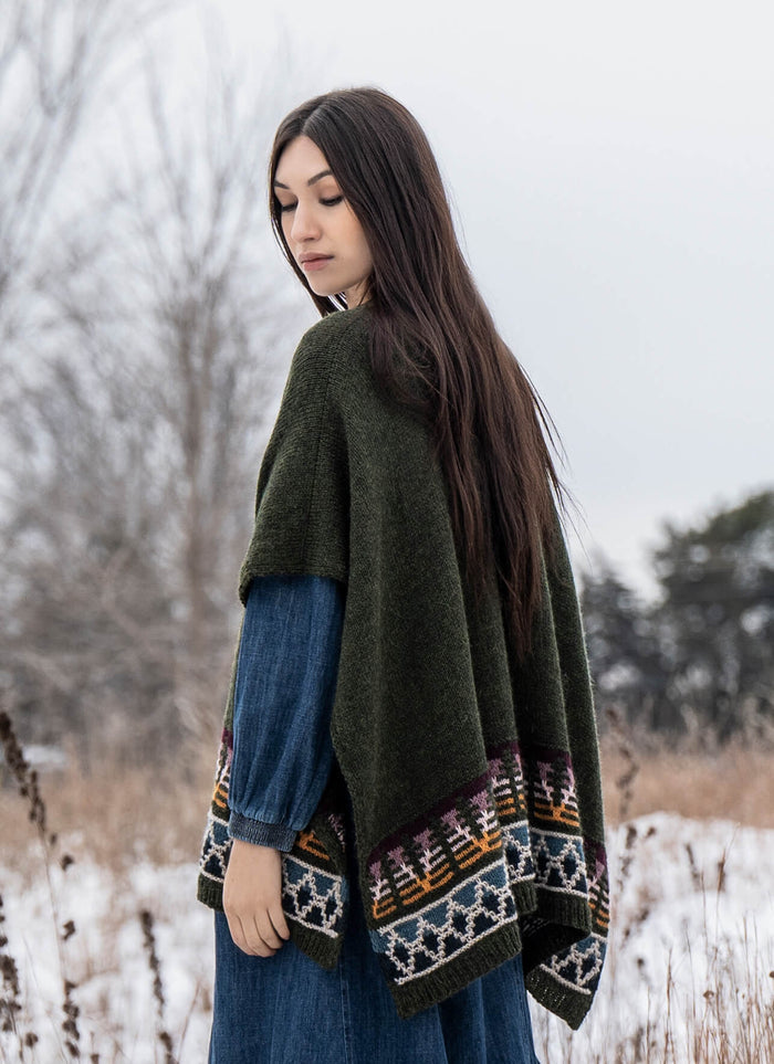 Blue Sky Fibers Woodland Ruana Kit -Original Colorway 31275050 | Kits at Michigan Fine Yarns